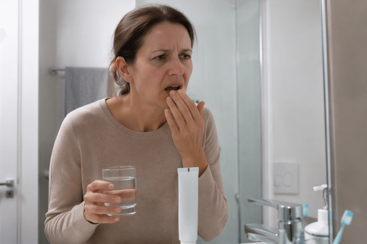 Burning, tingling, taste changes, and dryness